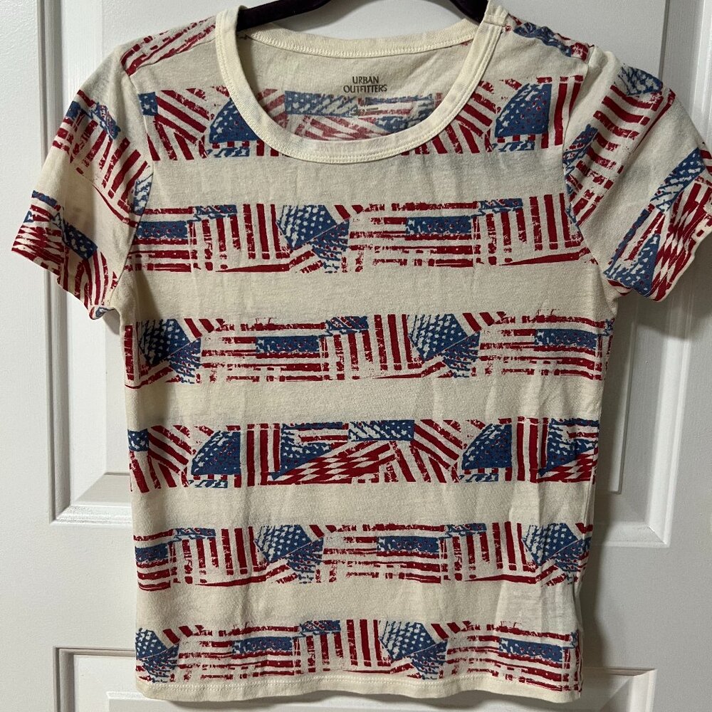 Urban Outfitters U.S. flag baby T-shirt (size small)